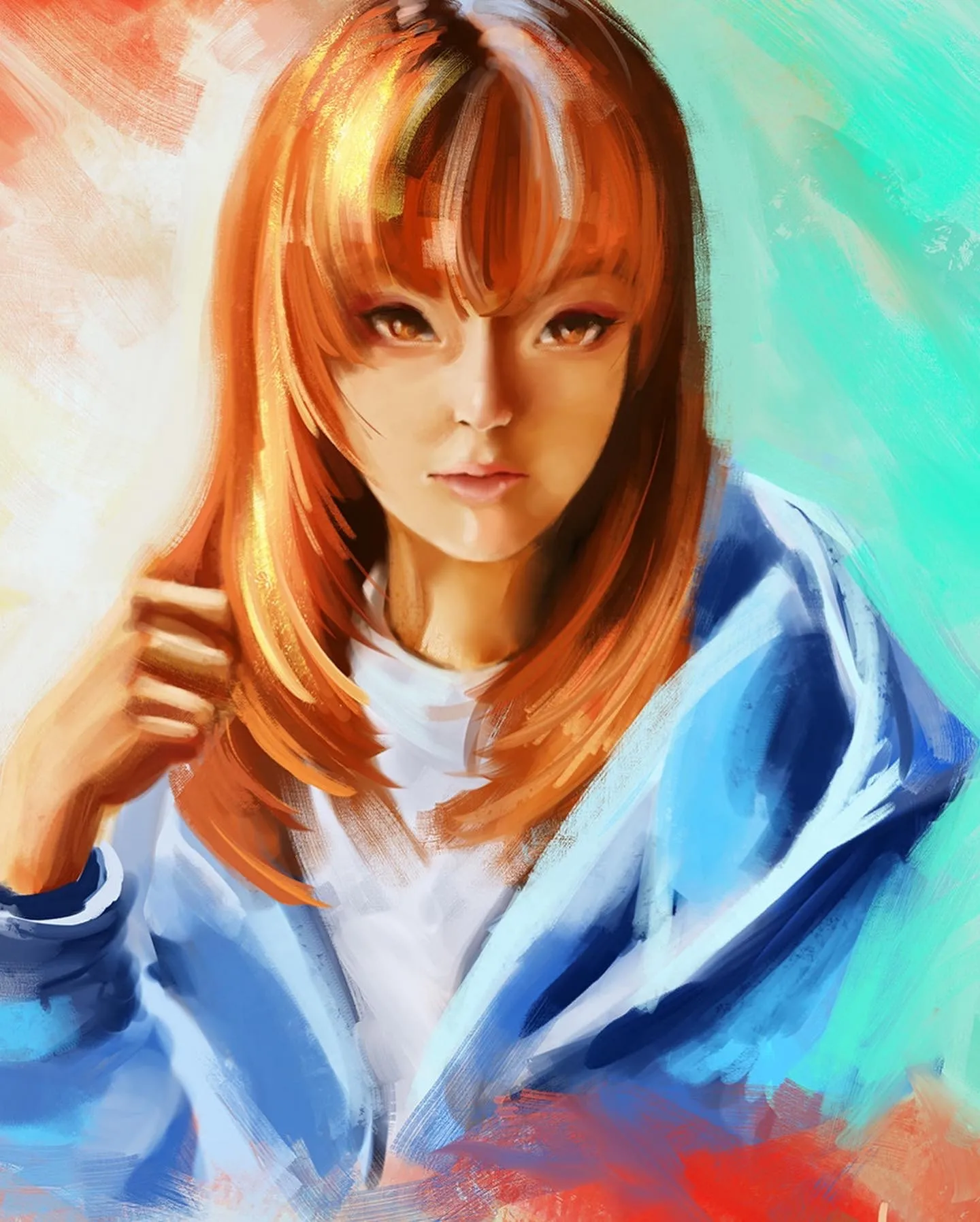 Studio in Blu — Digital, Photoshop, 2024
